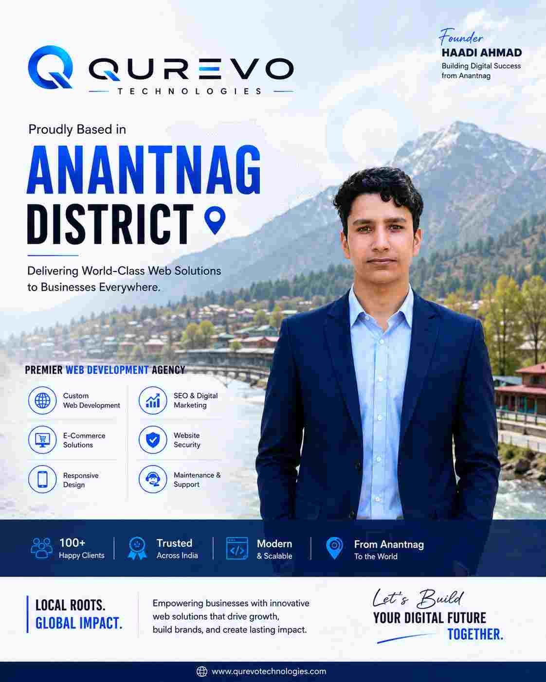 Haadi Sabzar Lone, Founder of Qurevo Technologies in Anantnag